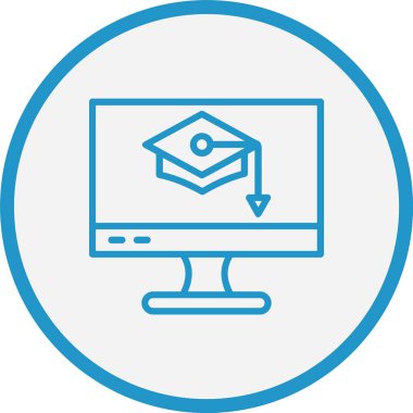 Öğrenme Çizgisi Mavi Çember