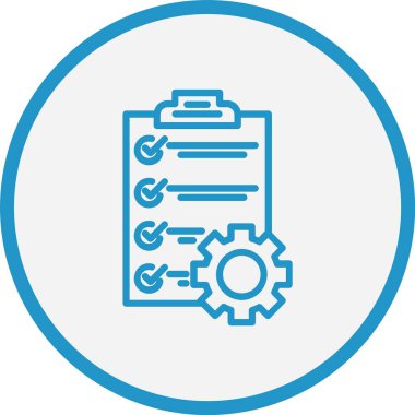 Proje Yönetim Çizgisi Mavi Çember