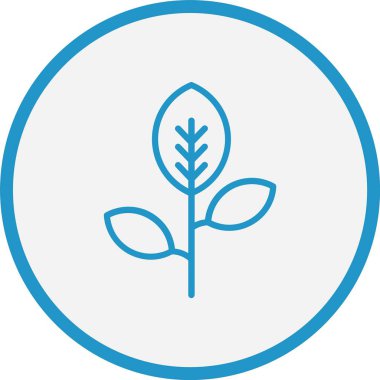 Yaprak Çizgisi Mavi Çember