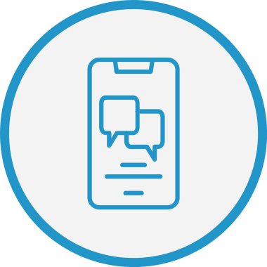 İleti Çizgisi Mavi Çember