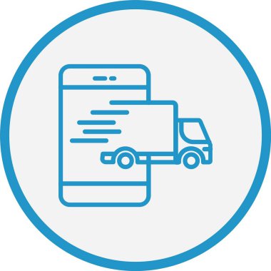 Çevrimiçi Teslimat Hattı Mavi Çember