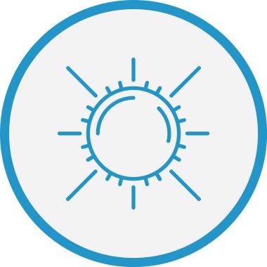 Güneş Çizgisi Mavi Çember