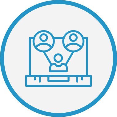 Takım Çalışma Çizgisi Mavi Çember