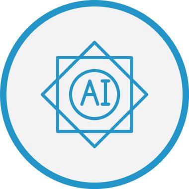 AI Çizgisi Mavi Çember