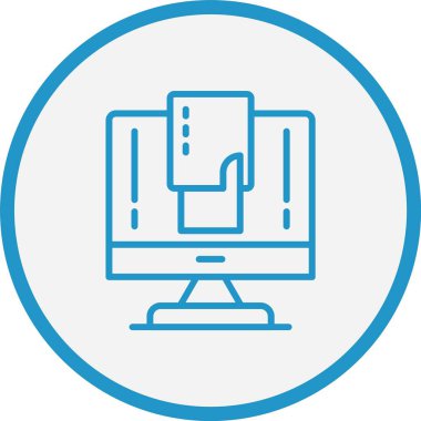 Amonestation Line Blue Circle