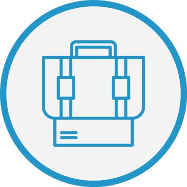 Evrak çantası Vektör Çizgisi Mavi Çember