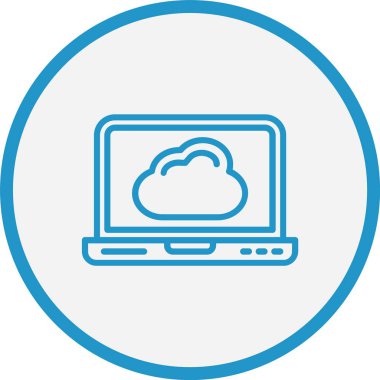 Bulut Çizgisi Mavi Çember