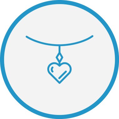 Kolye Çizgisi Mavi Çember