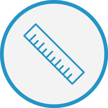 Cetvel Çizgisi Mavi Çember