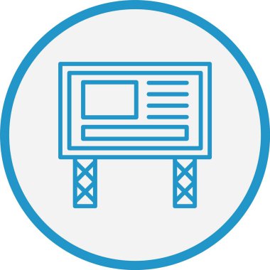 reklam panosu Mavi Daire Çizgisi