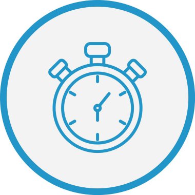 Kronometre Çizgisi Mavi Çember