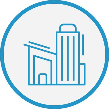 Şirket Vektör Çizgisi Mavi Çember