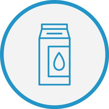 Süt Kutusu Çizgisi Mavi Çember