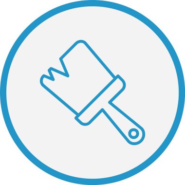 Boya Fırçası Çizgisi Mavi Çember