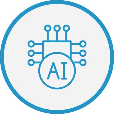 AI Çizgisi Mavi Çember