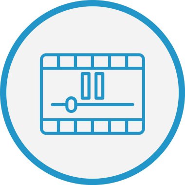 Video Çizgisi Mavi Çember