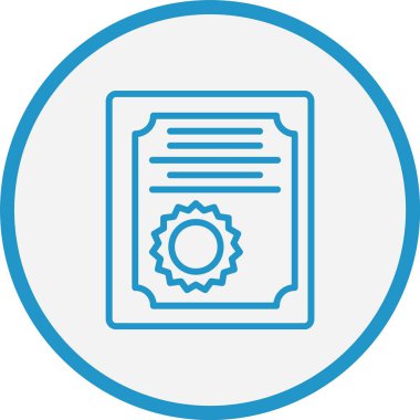 Sertifika Satırı Mavi Çember