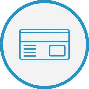 Kredi Kartı Çizgisi Mavi Çember