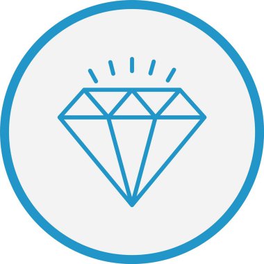 Elmas Çizgisi Mavi Çember