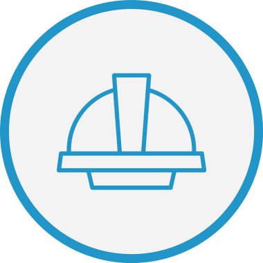 Sert Şapka Çizgisi Mavi Çember