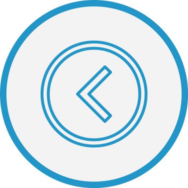 Sol Ok Çizgisi Mavi Çember