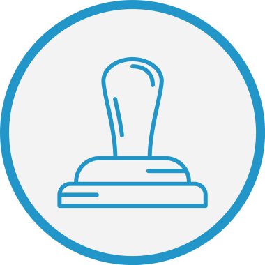 Damga Çizgisi Mavi Çember