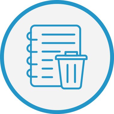 Çöp Kutusu Mavi Çember Çizgisi