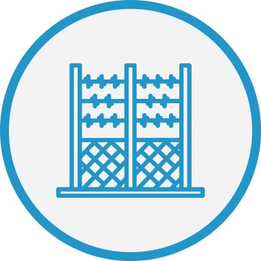 Çit Çizgisi Mavi Çember