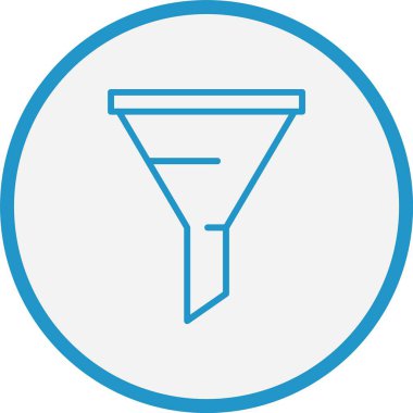 Filtre Çizgisi Mavi Çember