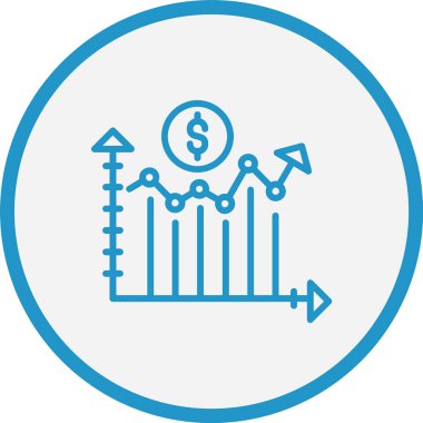 Büyüme Çizgisi Mavi Çember
