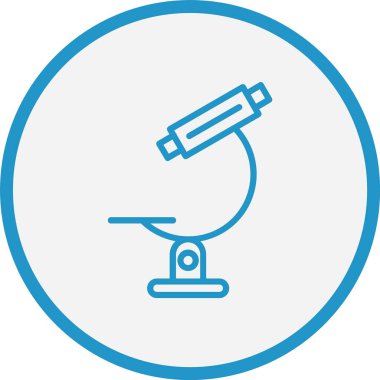 Mikroskop Çizgisi Mavi Çember