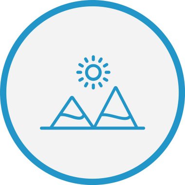 Dağ Çizgisi Mavi Çember