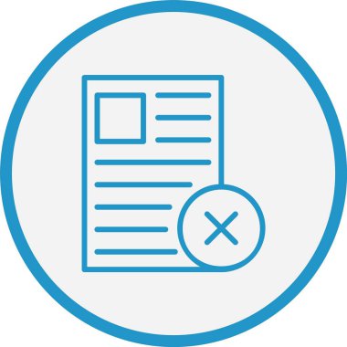 Reddedilmiş Satır Mavi Çember