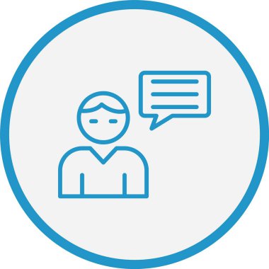 Konuşma Satırı Mavi Çember