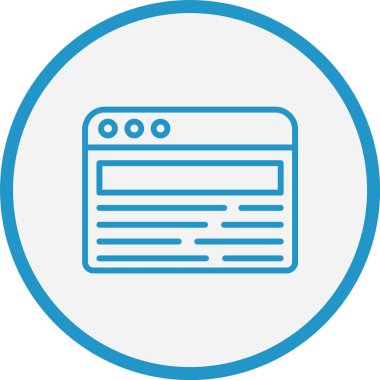 Web Tarayıcı Satırı Mavi Çember