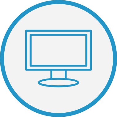 Bilgisayar Çizgisi Mavi Çember