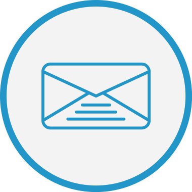 Zarf Çizgisi Mavi Çember