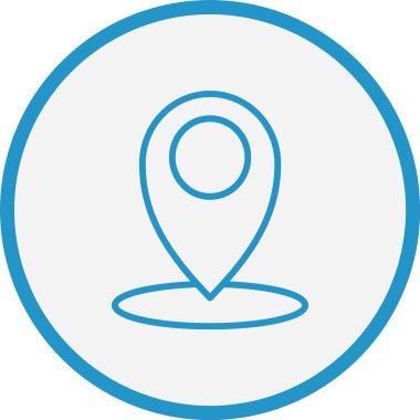 Gps Çizgisi Mavi Çember