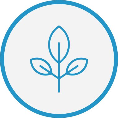 Yaprak Çizgisi Mavi Çember