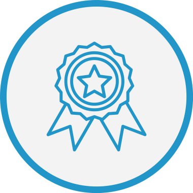 Kaliteli Rozet Çizgisi Mavi Çember