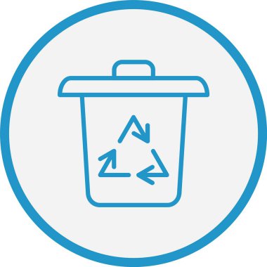 Geri Dönüşüm Çizgisi Mavi Çember