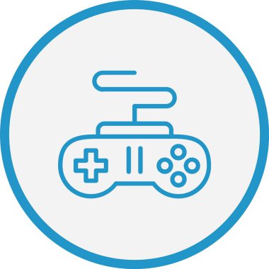 Gamepad Çizgisi Mavi Çember