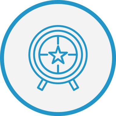 Hedef Çizgisi Mavi Çember