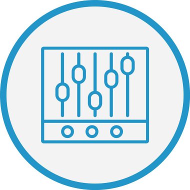 Müzik Eşitleştirici Çizgisi Mavi Çember