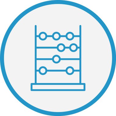 Abaküs Çizgisi Mavi Çember