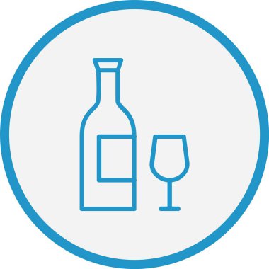 Alkol Çizgisi Mavi Çember