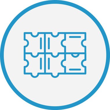 Bulmaca Çizgisi Mavi Çember