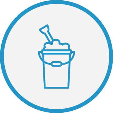 Kum Kova Çizgisi Mavi Çember