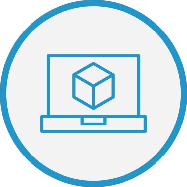 Simülatör Çizgisi Mavi Çember