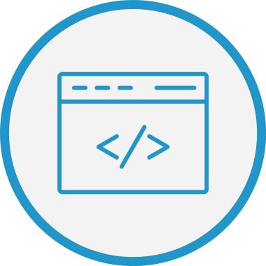 Kodlama Çizgisi Mavi Çember